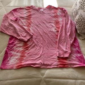 GUC pink Tie-dye long sleeved shirt